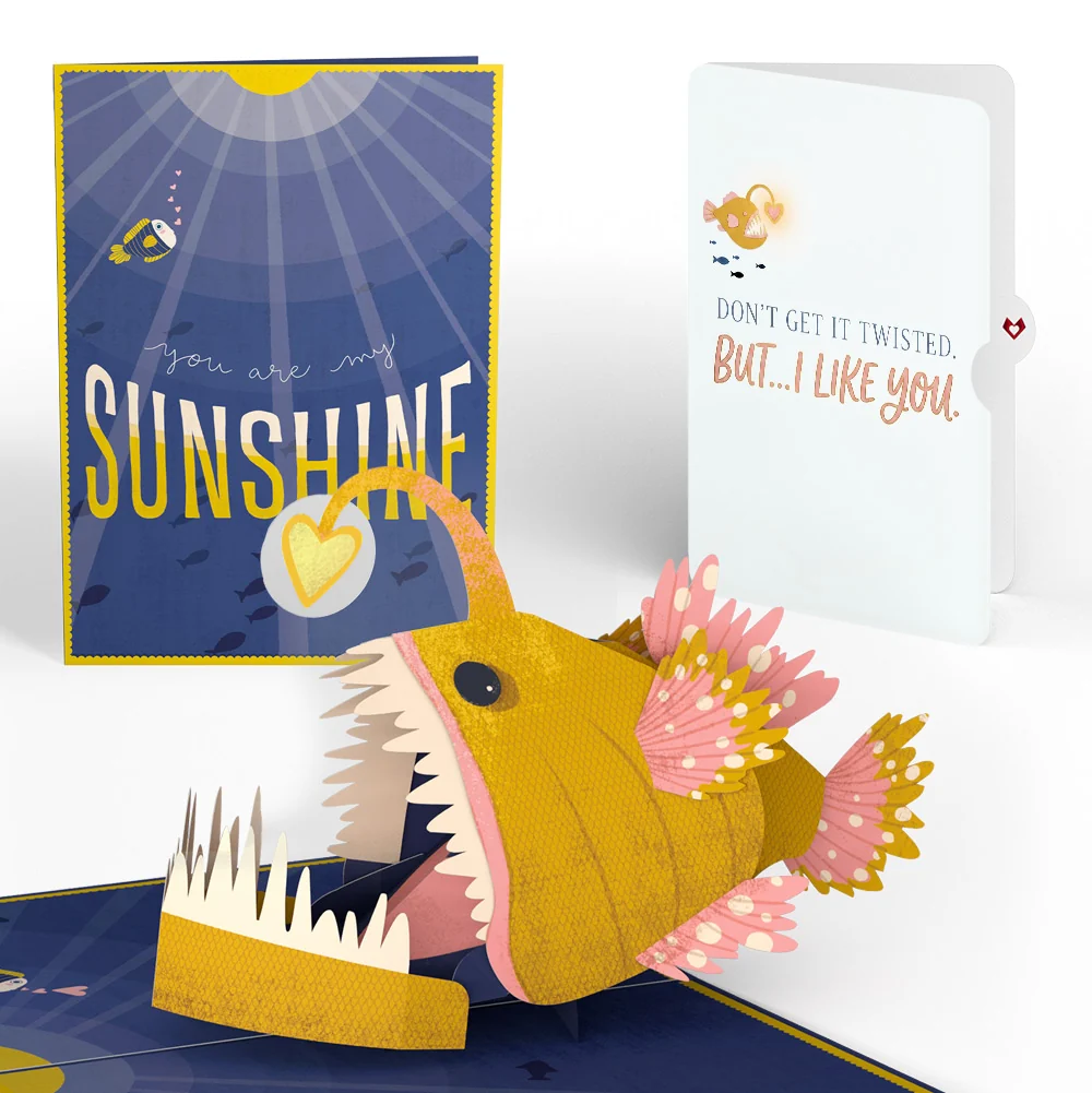 Lovepop You Are My Sunshine Anglerfish Love Pop-Up Card and Anglerfish Confession Sentiment Set