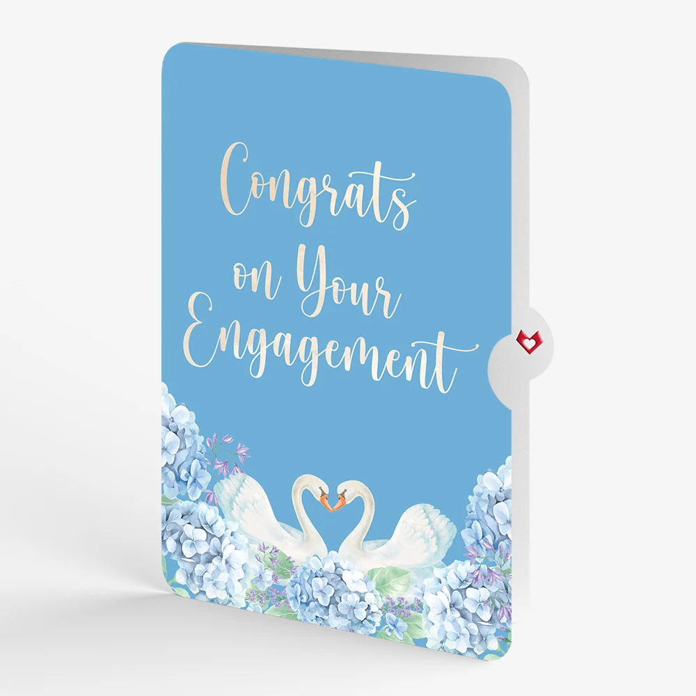 Lovepop Always and Forever Swans Engagements Pop-Up Card and Sentiment Set - Image 4