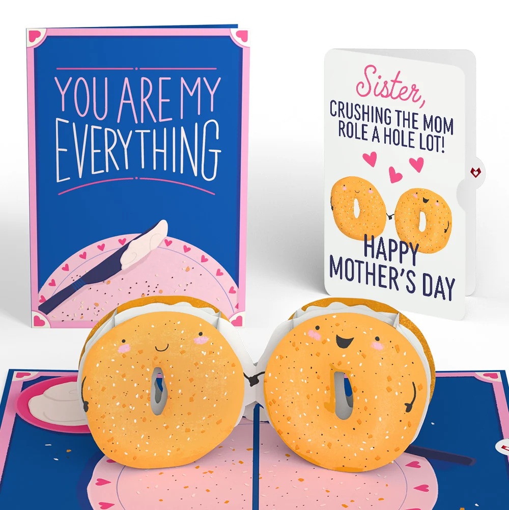 Lovepop You Are My Everything Bagel Mother’s Day Pop-Up Card and Sentiment Set for Sister Plate