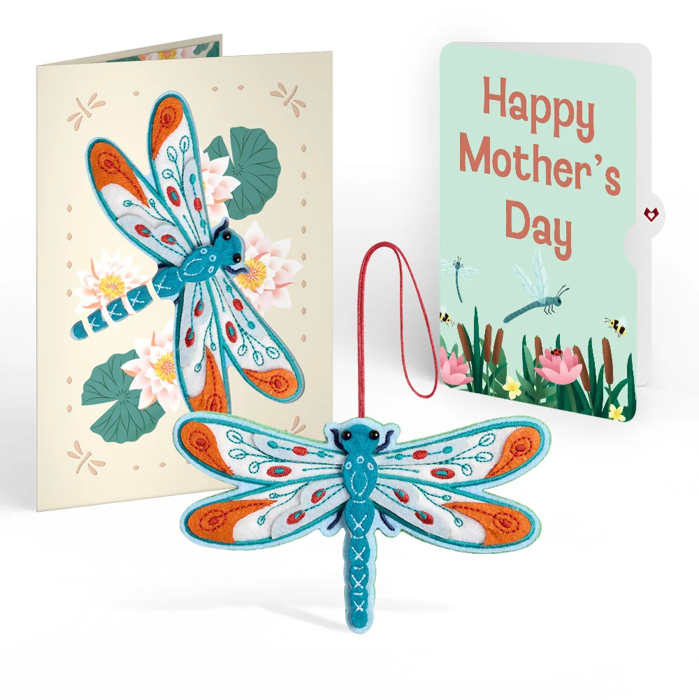 Lovepop Peaceful Dragonfly Mother’s Day HeartFelt Charm Card and Sentiment Set