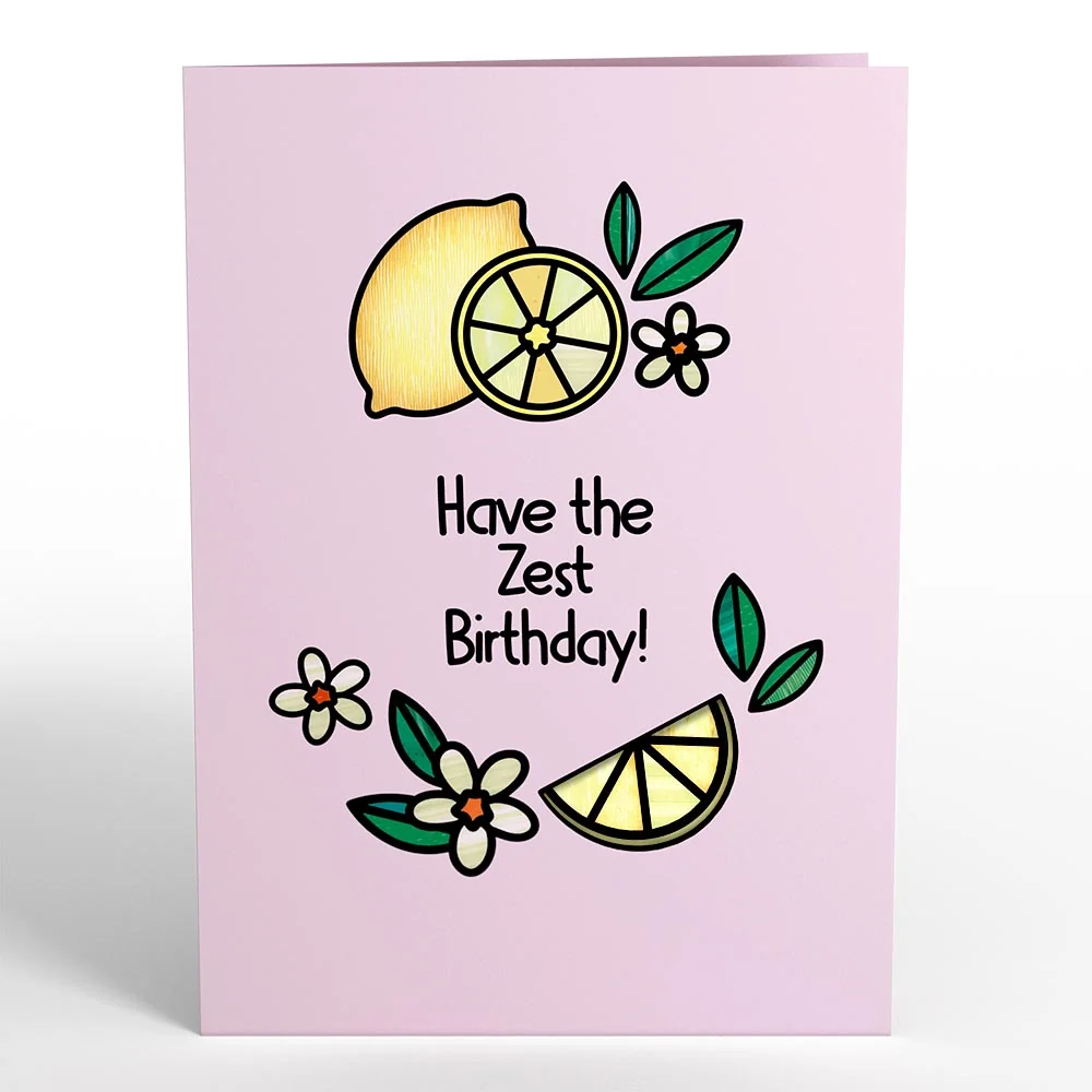 Lovepop Have The Zest Birthday Suncatcher Card & Pop-Up Bouquet Bundle - Image 6