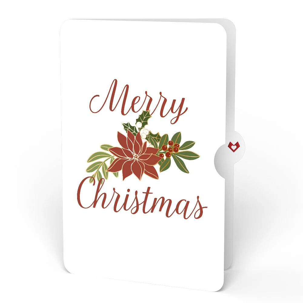 Lovepop Stained Glass Winter Cardinal Pop-Up Gift and Poinsettia Christmas Sentiment Set - Image 4