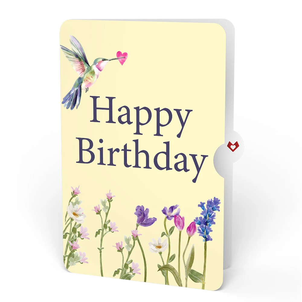 Lovepop Love in Bloom Hummingbird Birthday Pop-Up Card and Sentiment Set Cream - Image 4