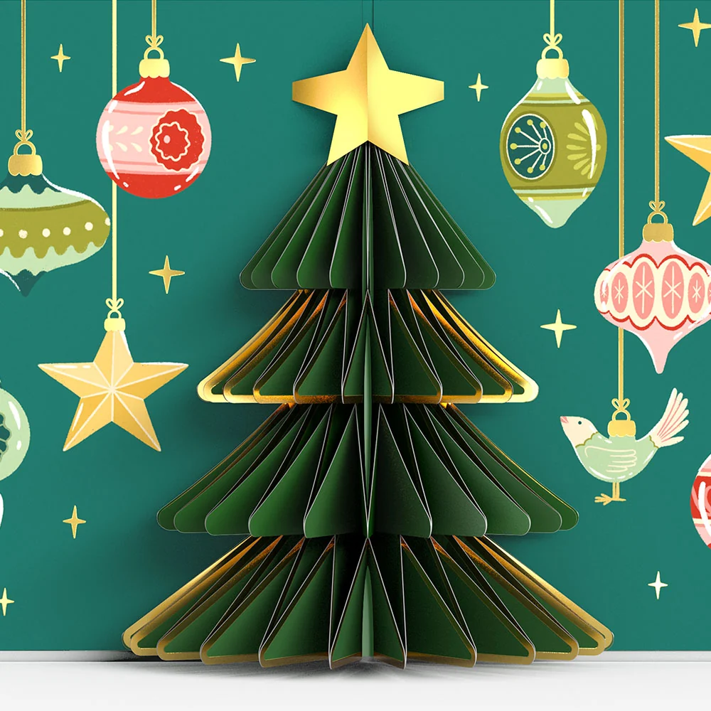 Lovepop Tis the Season Christmas Tree Pop-Up Card and His Coming Sentiment Set - Image 3