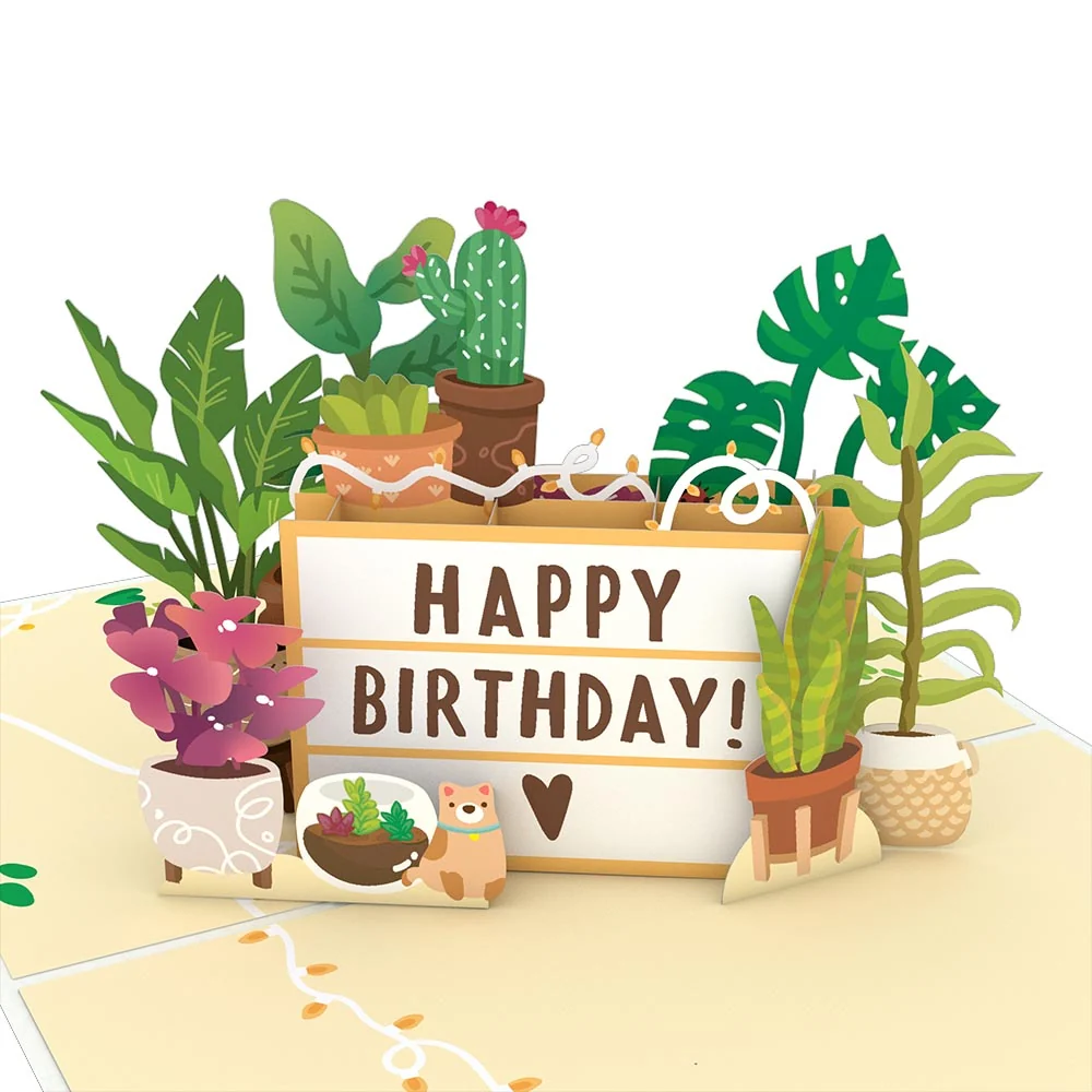 Lovepop Happy Birthday Plants Pop-Up Card and Sentiment Set - Image 3