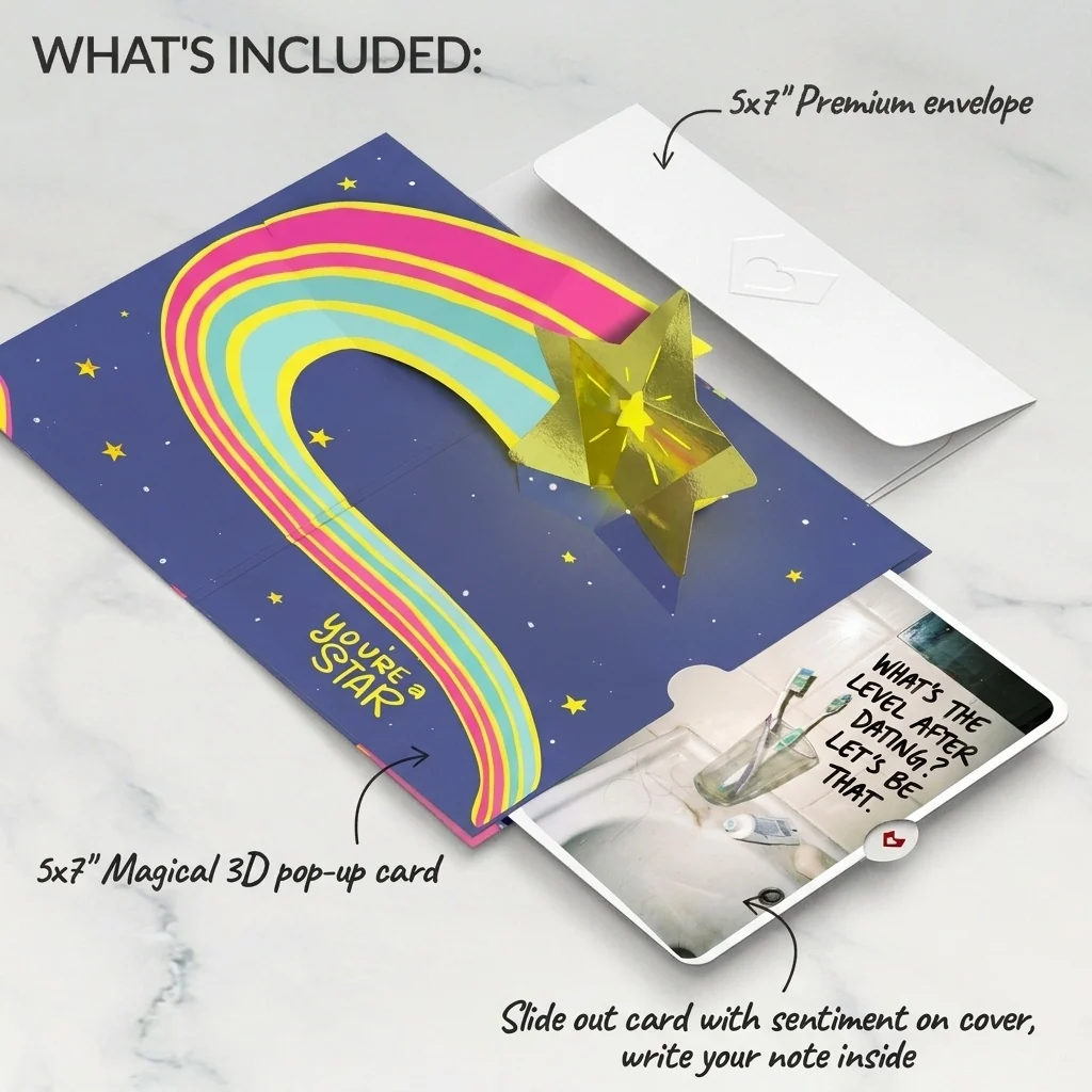 Lovepop You're a Star Love Light-Up Pop-Up Card and Sentiment Set Glass - Image 2