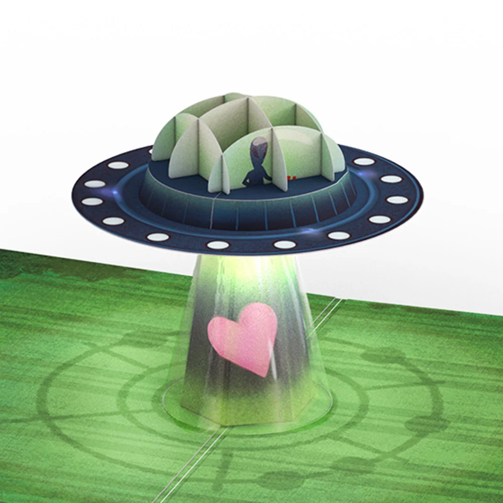 Lovepop You've Abducted My Heart Valentine Light-Up Pop-Up Card and Sentiment Set for Daughter - Image 3