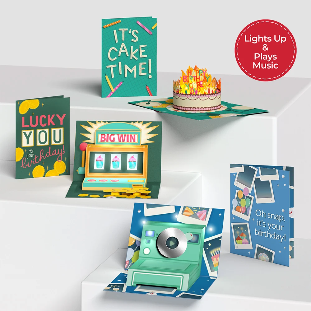 Lovepop Birthday Music & Lights Card 3-Pack Candle
