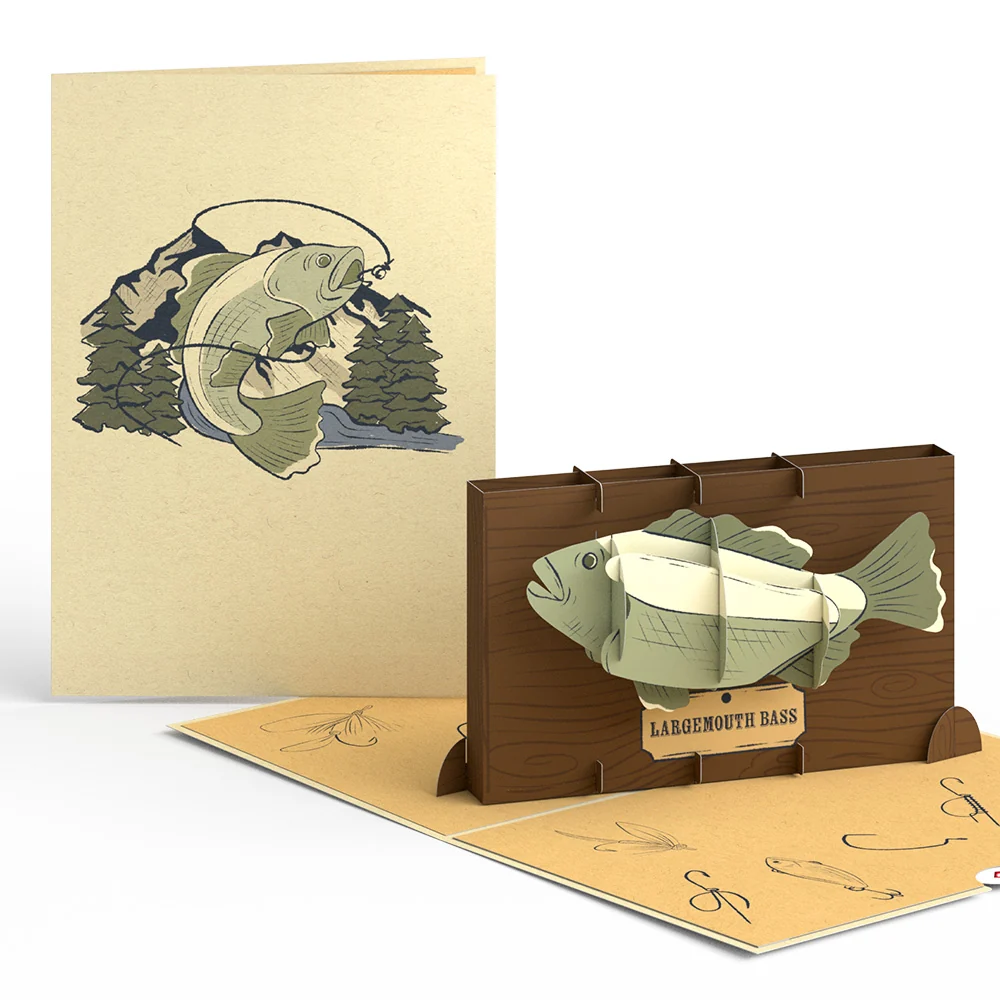 Lovepop Largemouth Bass Pop-Up Card