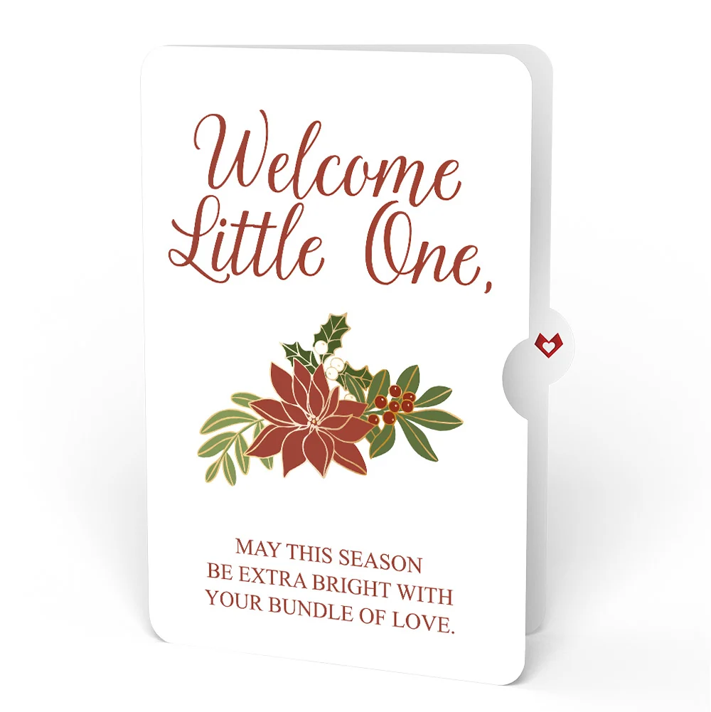 Lovepop A Child Is Born Christmas Pop-Up Card and Poinsettia Sentiment Set for Baby Cream - Image 4