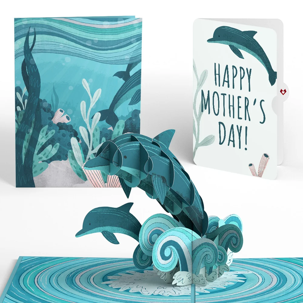 Lovepop Playful Dolphins Mother’s Day Pop-Up Card and Sentiment Set for Mom