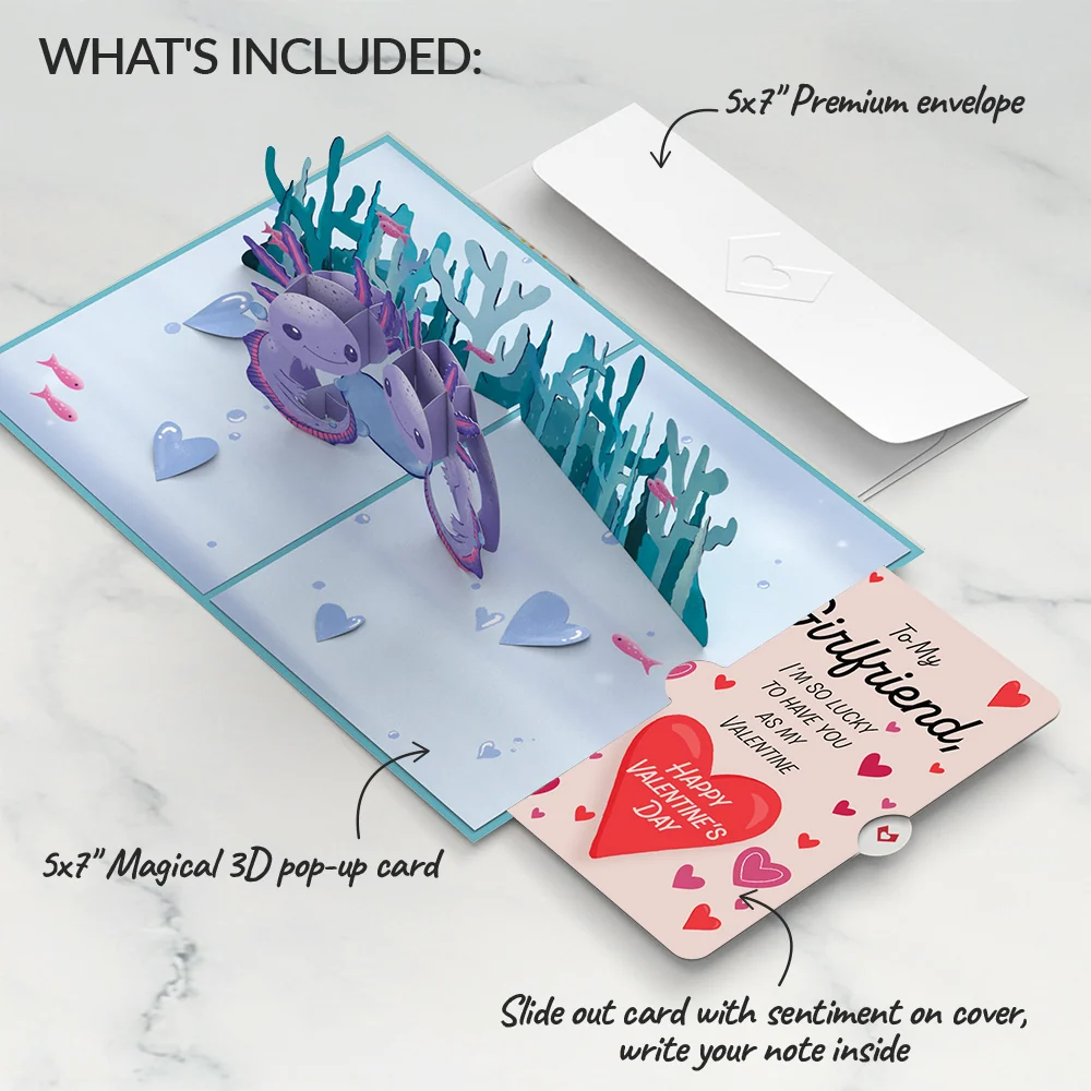 Lovepop Love You A-Lotl Valentine Pop-Up Card and Sentiment Set for Girlfriend - Image 2