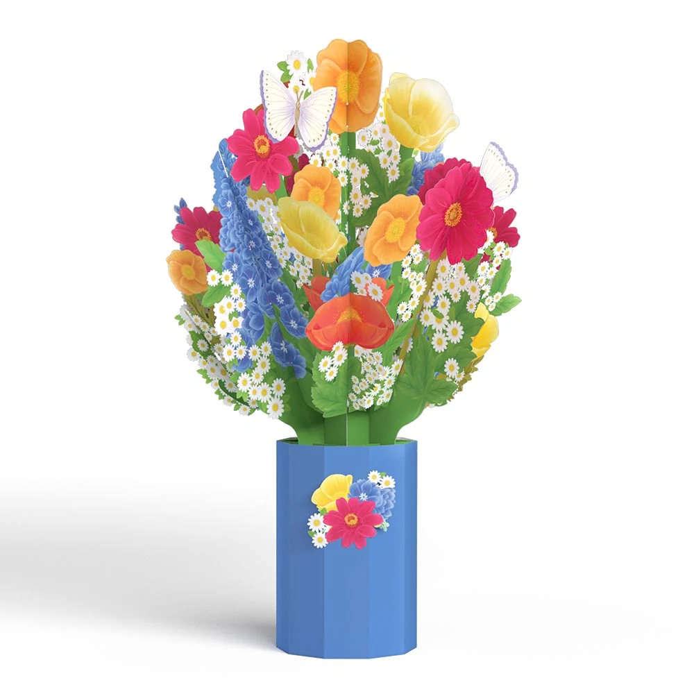 Lovepop Hope Your Birthday is Peachy Suncatcher Card & Pop-Up Bouquet Bundle - Image 10