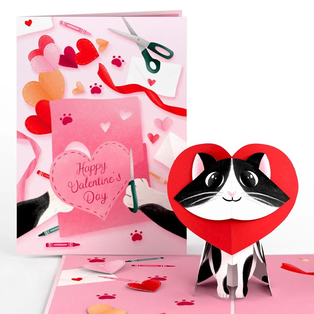 Lovepop Crafty Cat Valentine’s Day Surprise Pop-Up Card
