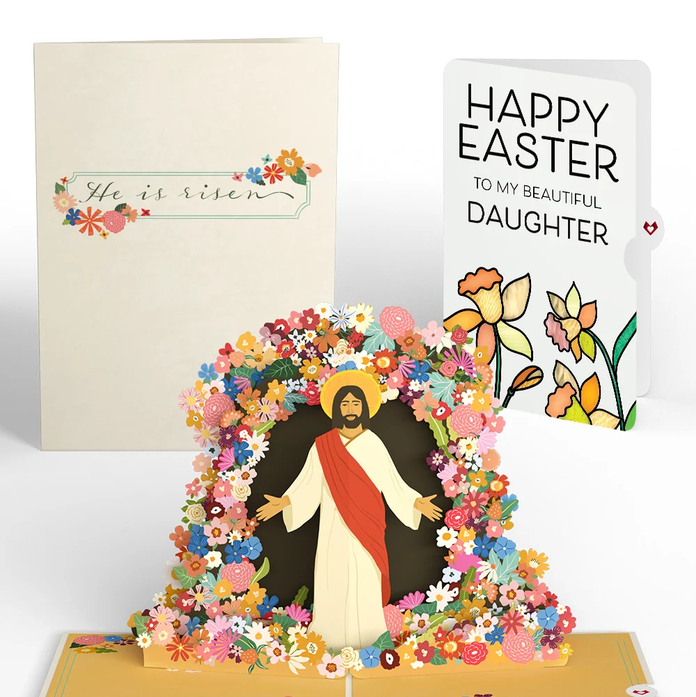 Lovepop Resurrection of Jesus Easter Pop-Up Card and Sentiment Set for Daughter Cream