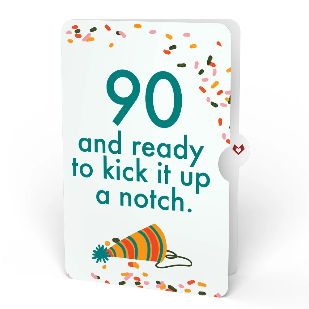 Lovepop Happy Birthday Hot Stuff Pop-Up Card and 90th Kick It Up Sentiment Set Bottle - Image 4