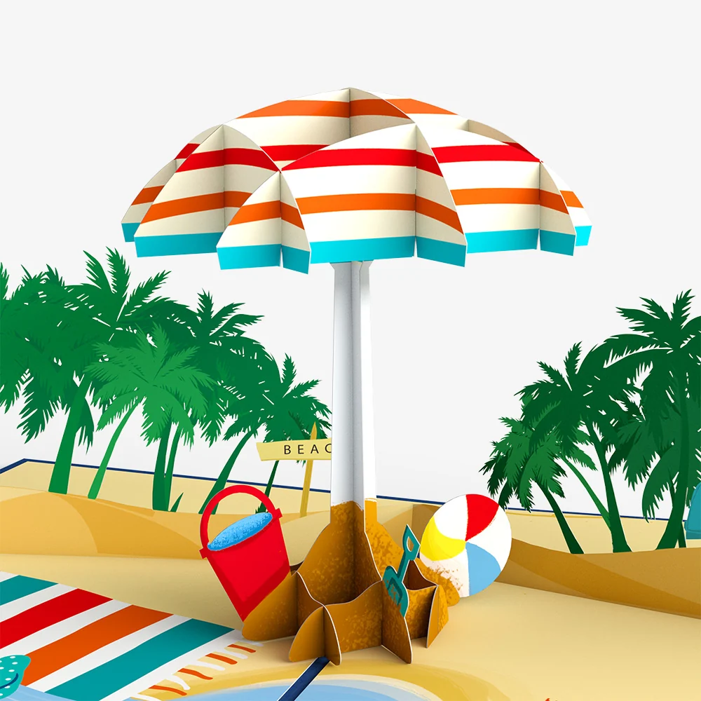 Lovepop Sandy Shores Birthday Pop-Up Card and Sunny Days Sentiment Set Chair - Image 3