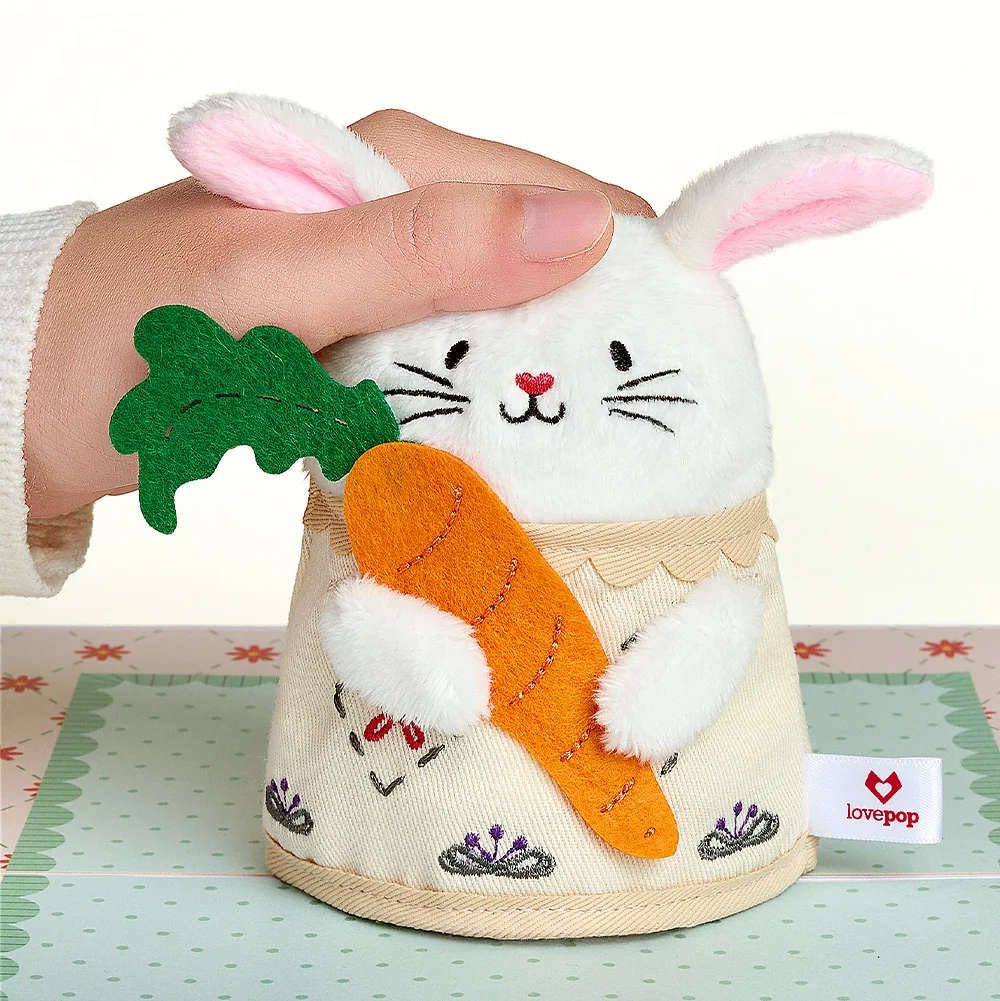 Lovepop 'Happy Easter Wishes' Bunny Plushpop Card and Sentiment Set for Daughter Cream - Image 3