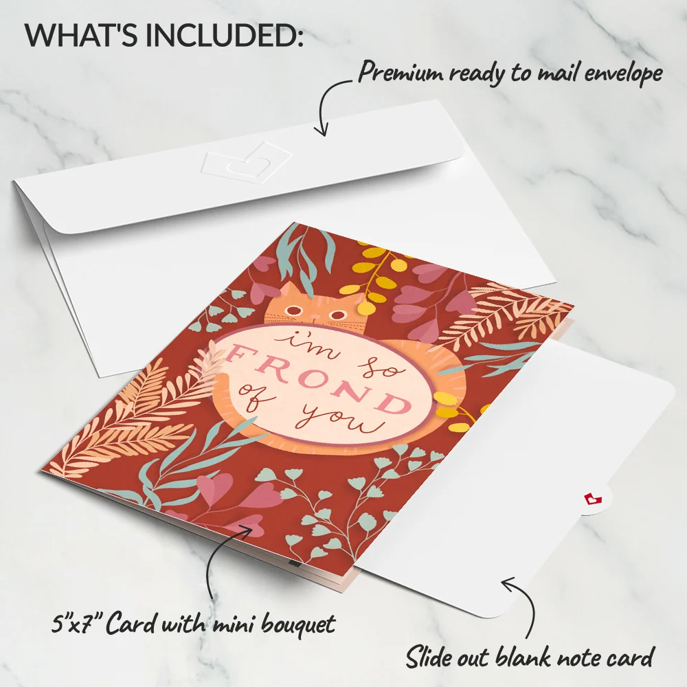 Lovepop So Frond of You Card with Mini Bouquet - Image 6