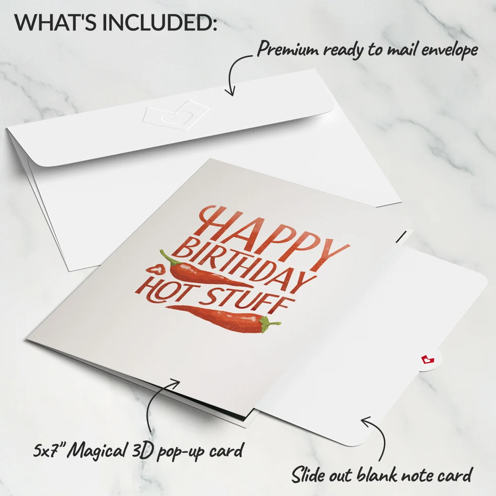 Lovepop Happy Birthday Hot Stuff Pop-Up Card - Image 5
