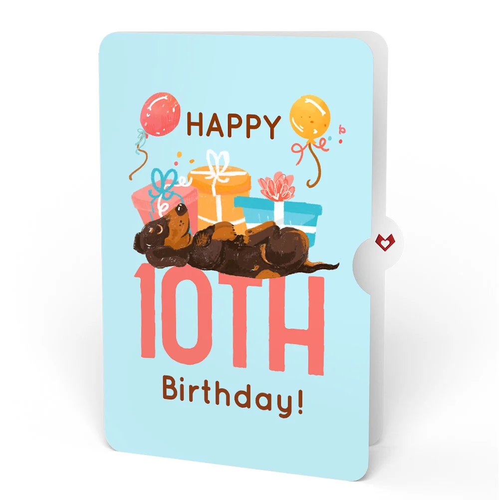 Lovepop Happy 10th Birthday Dogs Pop-Up Card and Sentiment Set - Image 4