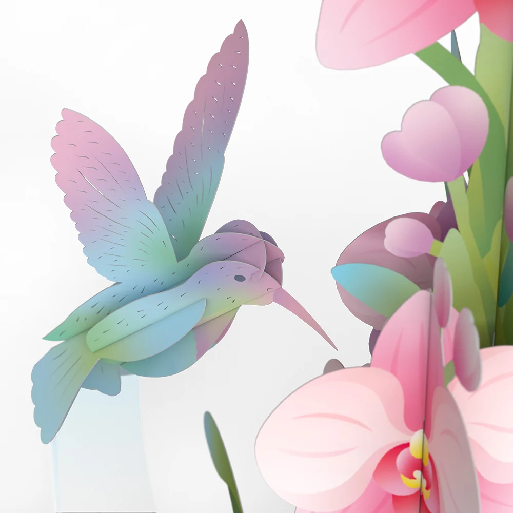 Lovepop Hummingbird Unboxed Pop-Up Paper Sculpture - Image 3