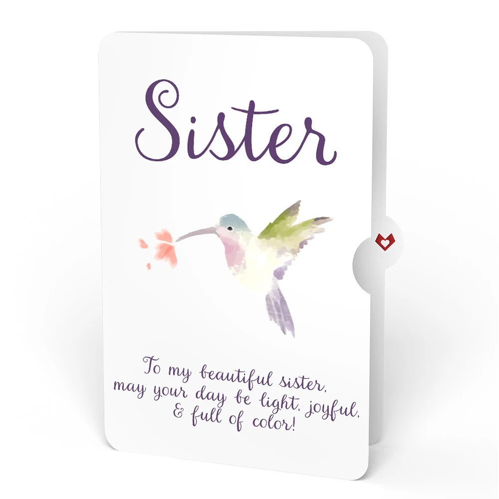 Lovepop Hummingbird Birthday Pop-Up Card and Sentiment Set for Sister - Image 4