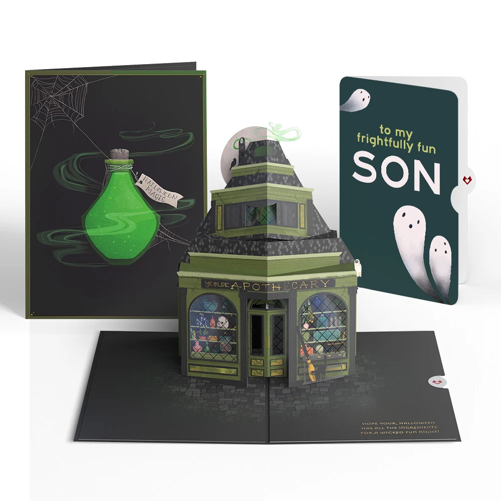 Lovepop Halloween Apothecary Pop-Up Card and Sentiment Set for Son Bottle
