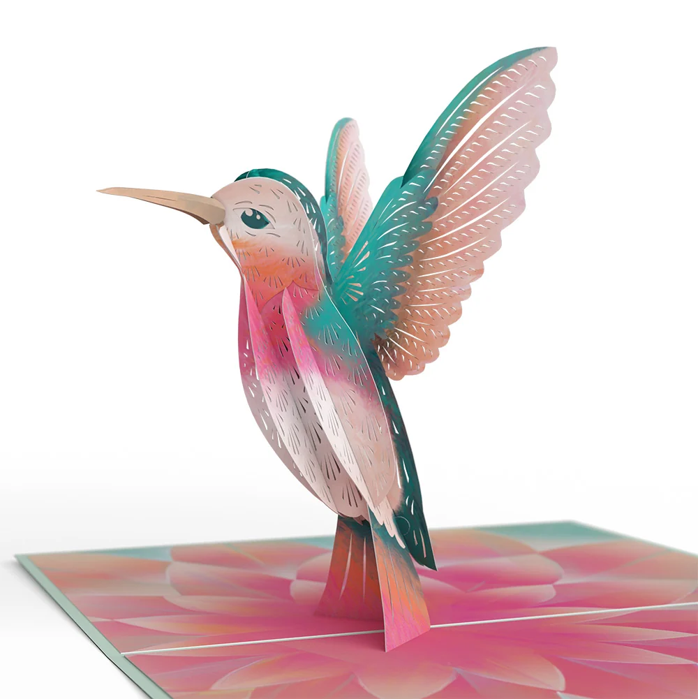 Lovepop Lovely Hummingbird Birthday Pop-Up Card and Sentiment Set for Friend - Image 3