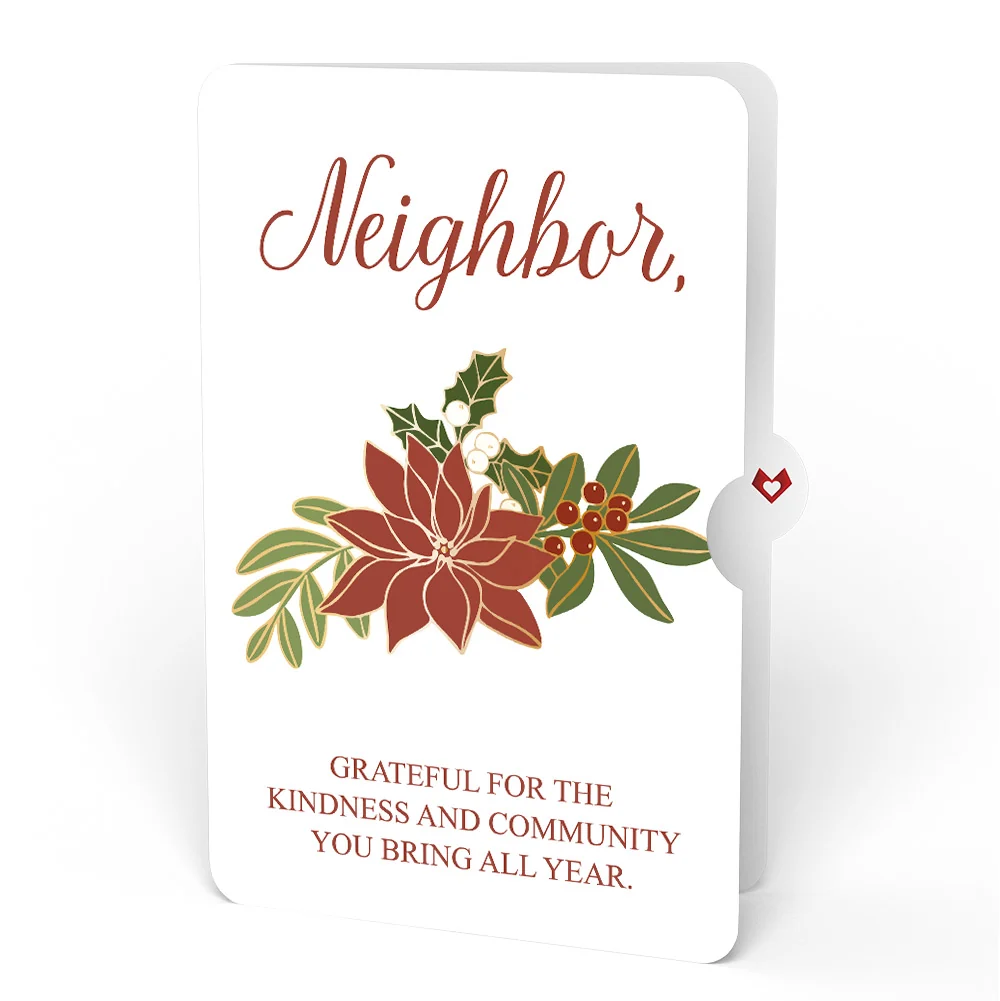 Lovepop Christmas Poinsettia Bloom Pop-Up Card and Sentiment Set for Neighbor - Image 4