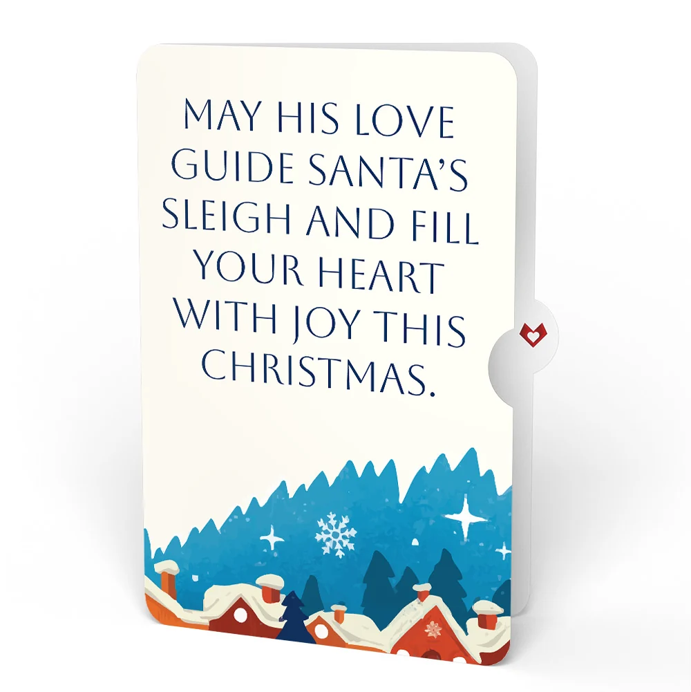 Lovepop Magic of Christmas Santa's Sleigh Light-Up Pop-Up Card and Snow Village Guiding Love Sentiment Set Cream - Image 4