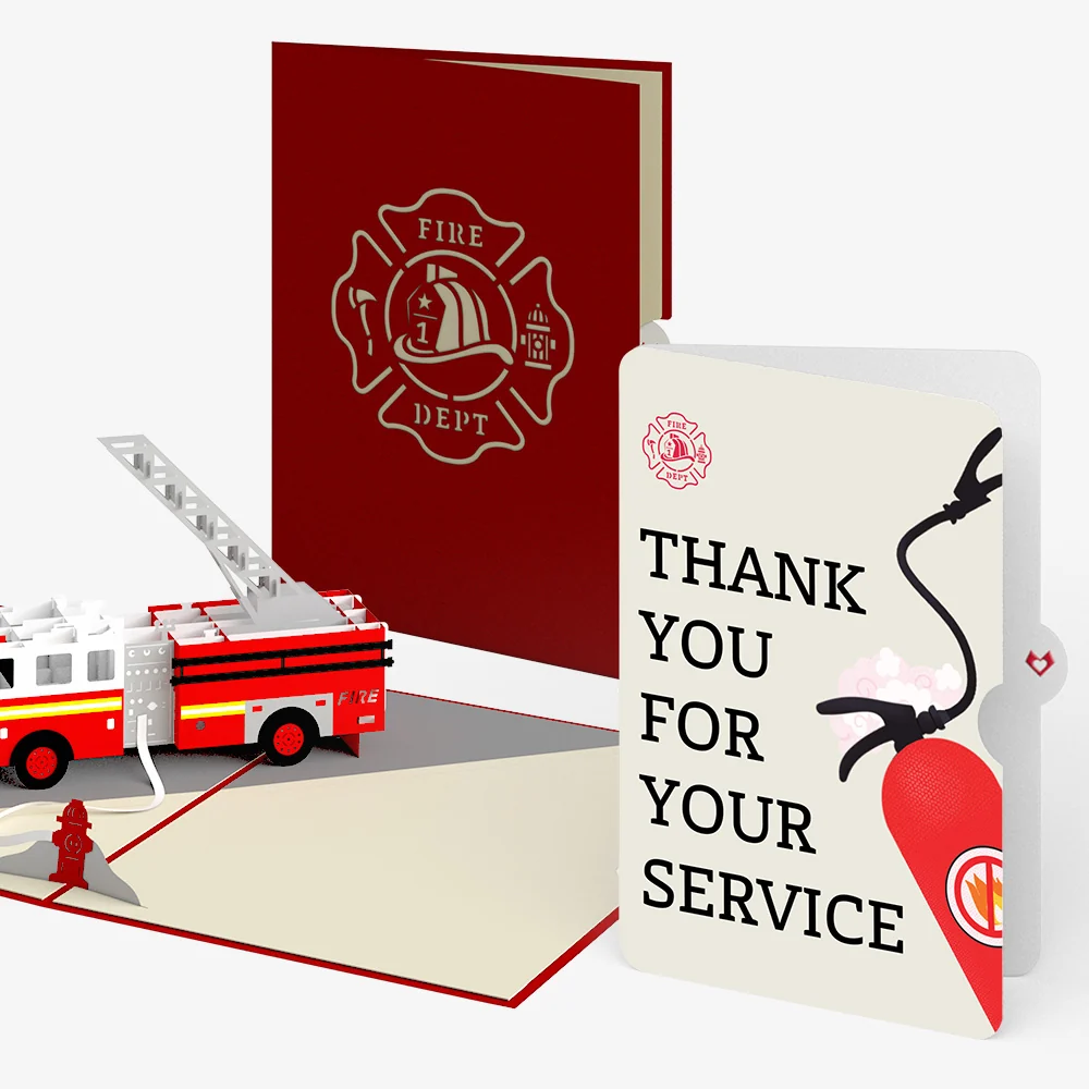 Lovepop Fire Truck Thank You Pop-Up Card and Sentiment Set
