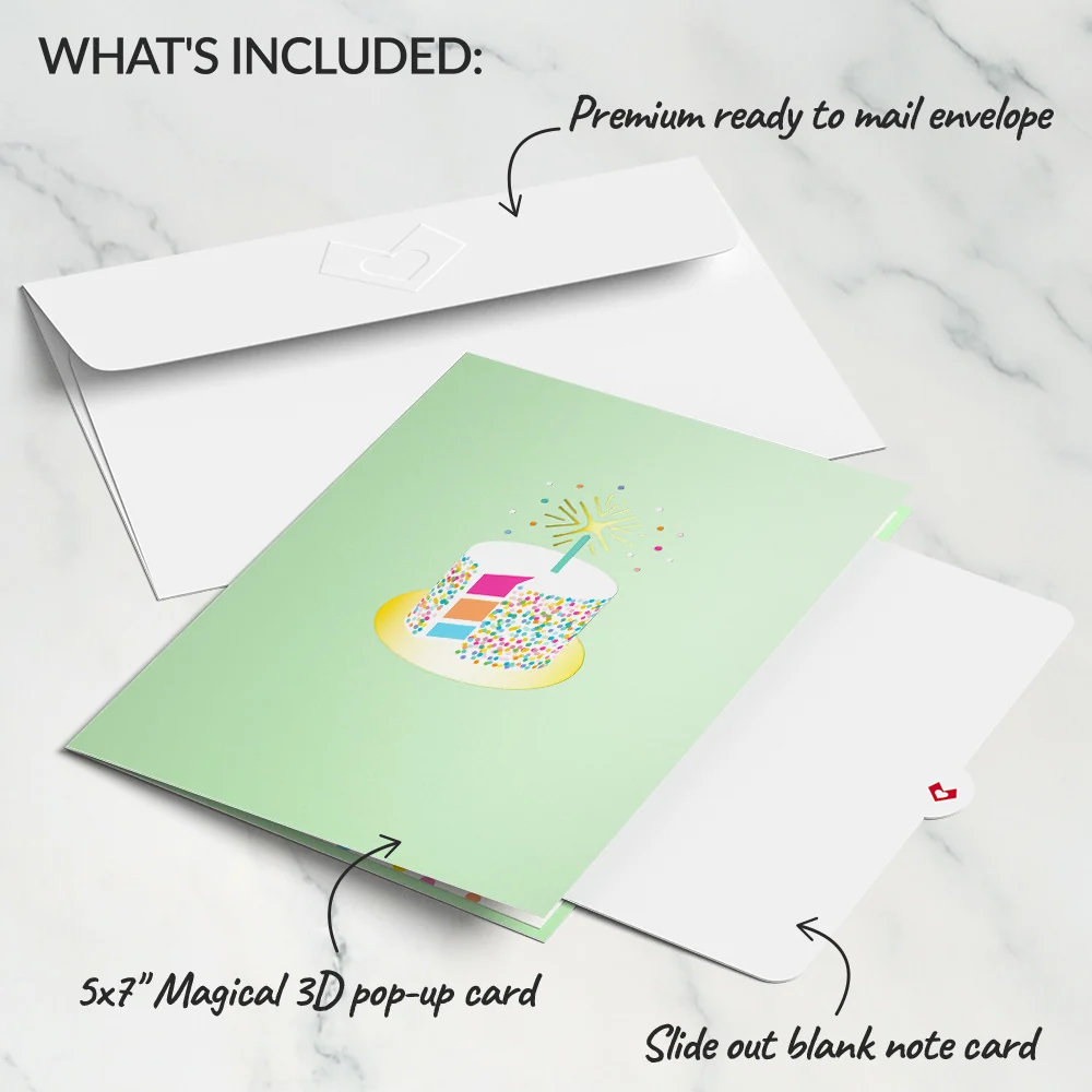 Lovepop Sprinkles Birthday Cake Pop-Up Card Candle - Image 5