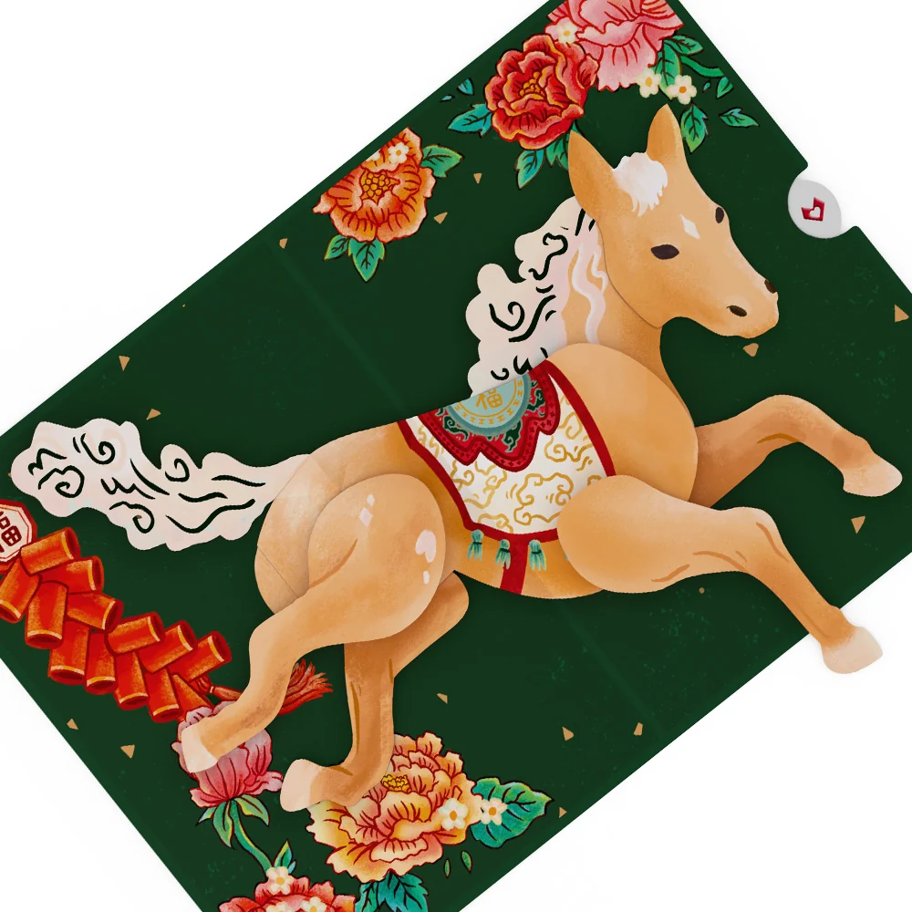 Lovepop Year of the Horse Lunar New Year Pop-Up Card - Image 2