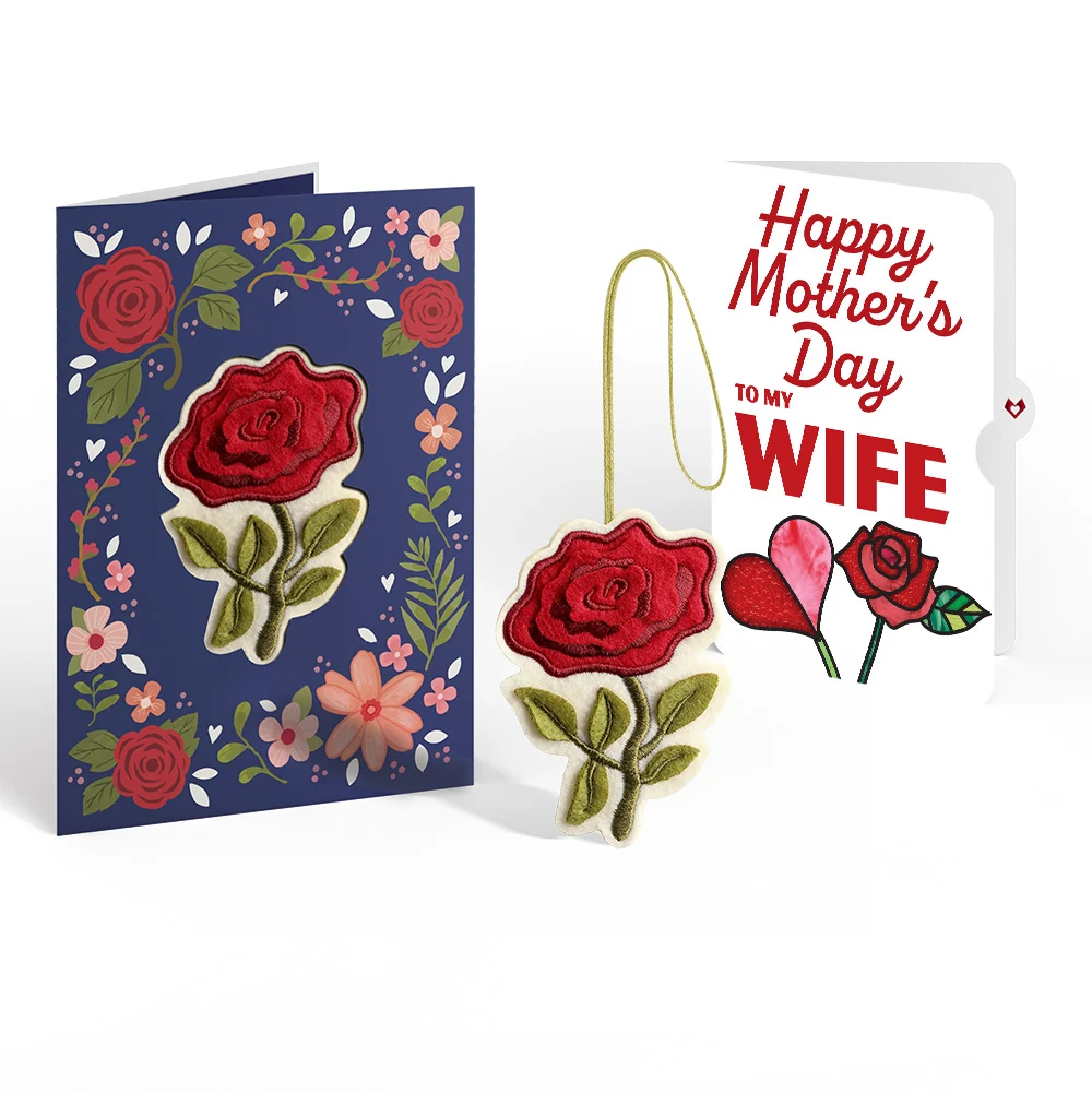 Lovepop Everlasting Rose Mother’s Day HeartFelt Charm Card and Sentiment Set for Wife