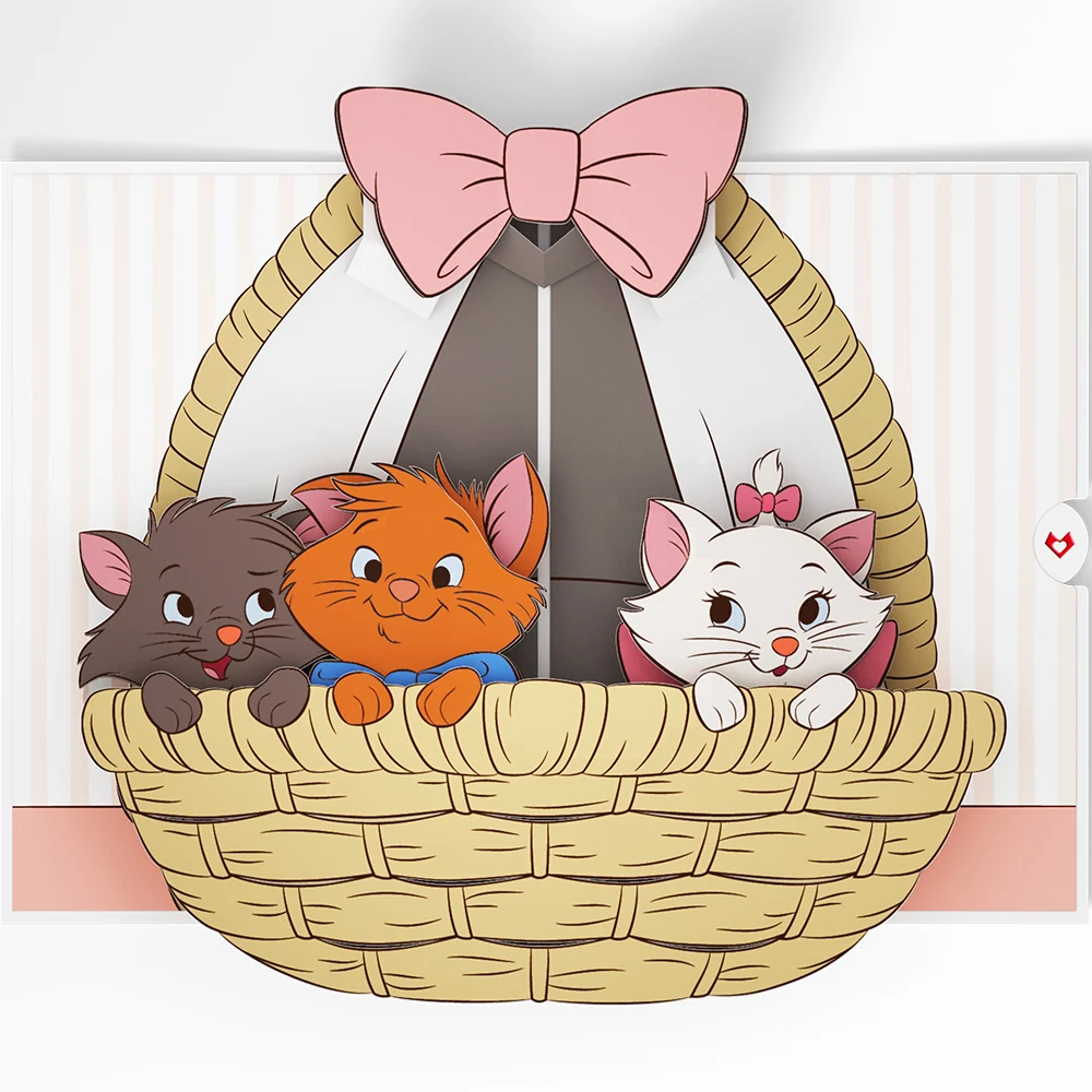 Lovepop Disney's The Aristocats You're the Cat's Meow Pop-Up Card Basket - Image 3