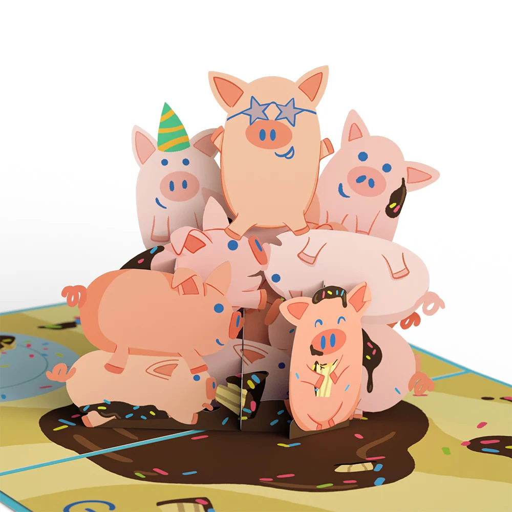 Lovepop Hog Wild Birthday Pop-Up Card and Old Enough Young Enough Sentiment Set - Image 3
