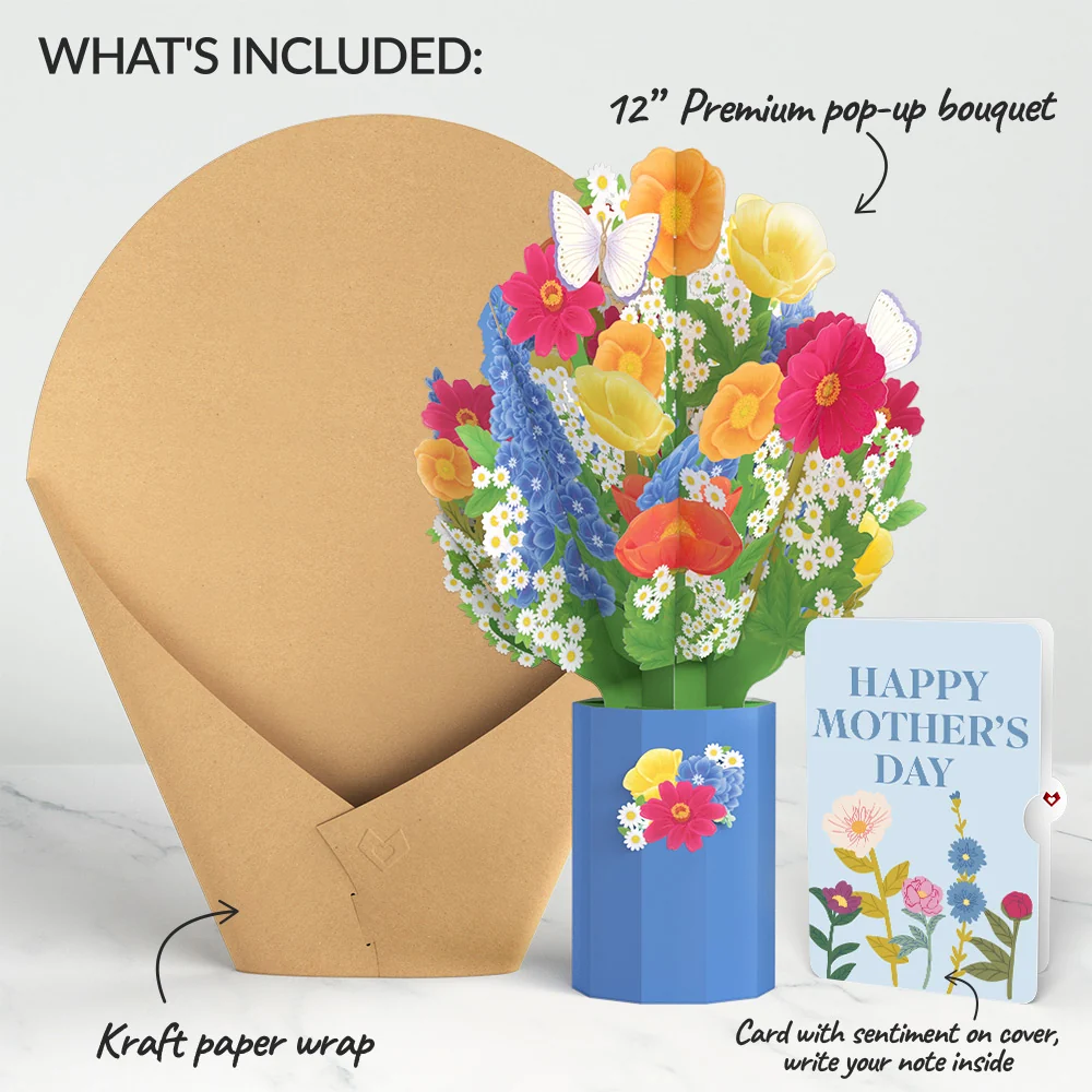 Lovepop Wildflower Mother's Day Bouquet and Sentiment Set Vase - Image 2
