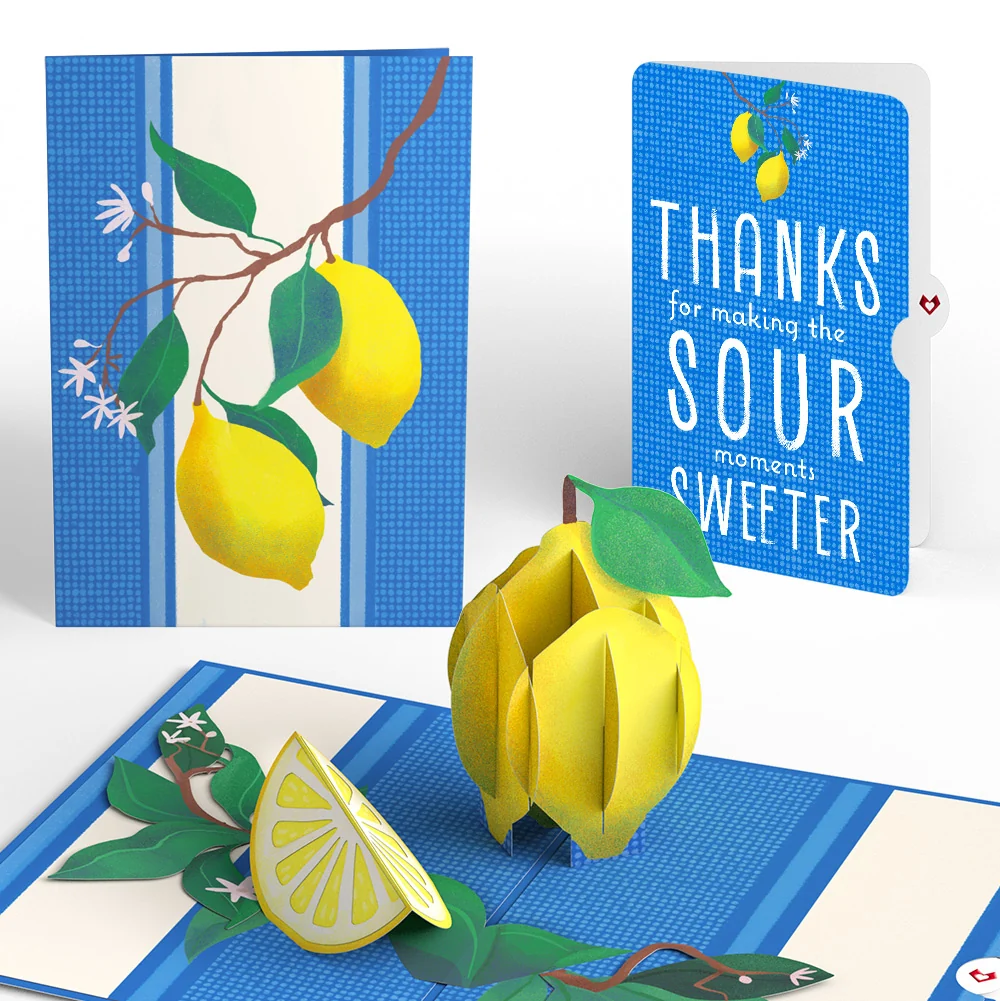 Lovepop Mediterranean Lemons Thank You Pop-Up Card and Sentiment Set