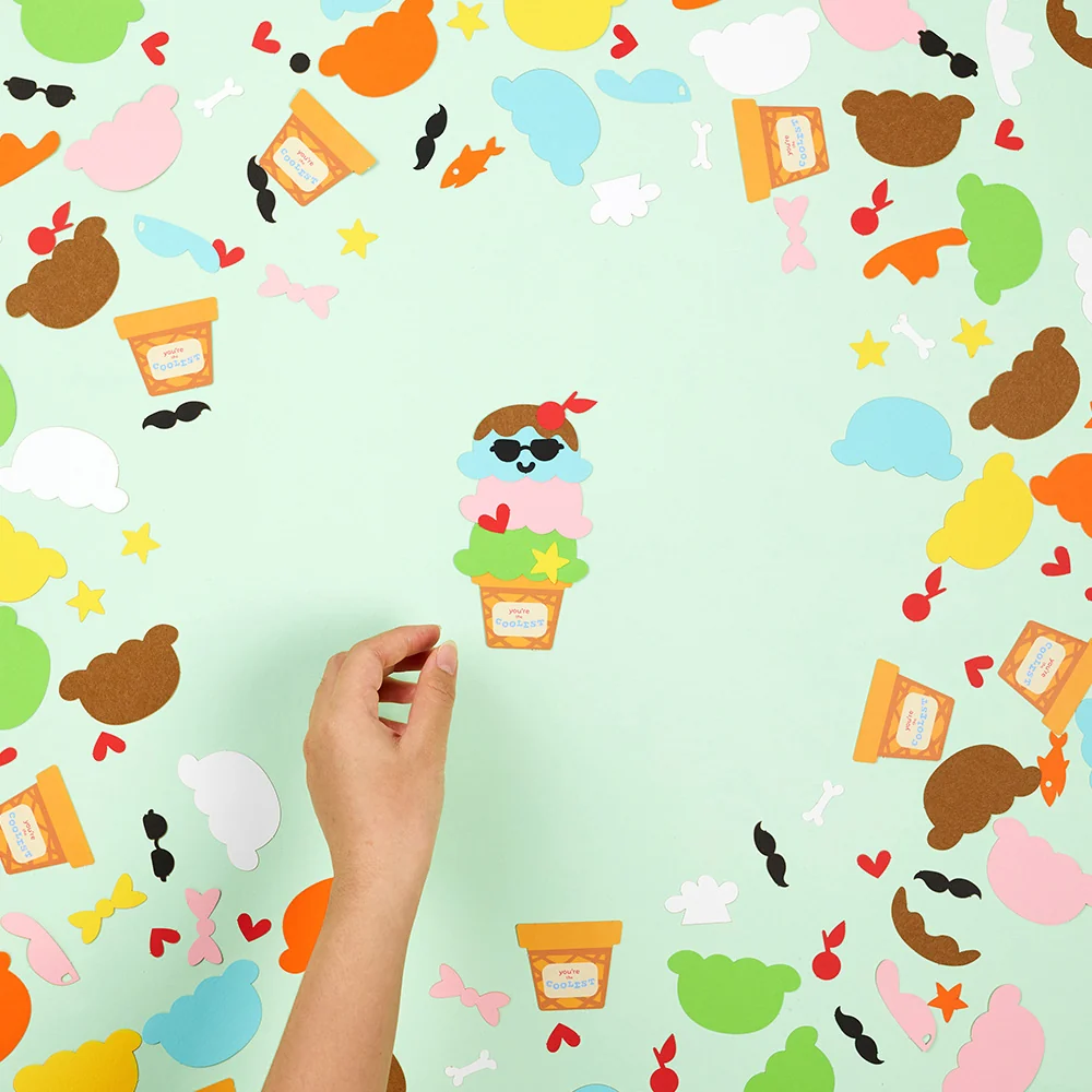 Lovepop Valentine's Day Craft Kit Make-Your-Own Ice Cream Cones - Image 4
