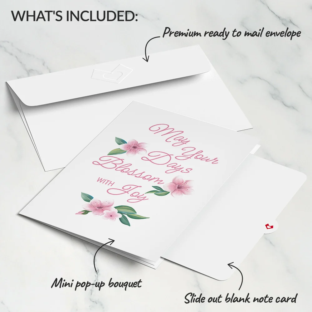 Lovepop May Your Days Blossom with Joy Card with Mini Bouquet - Image 4