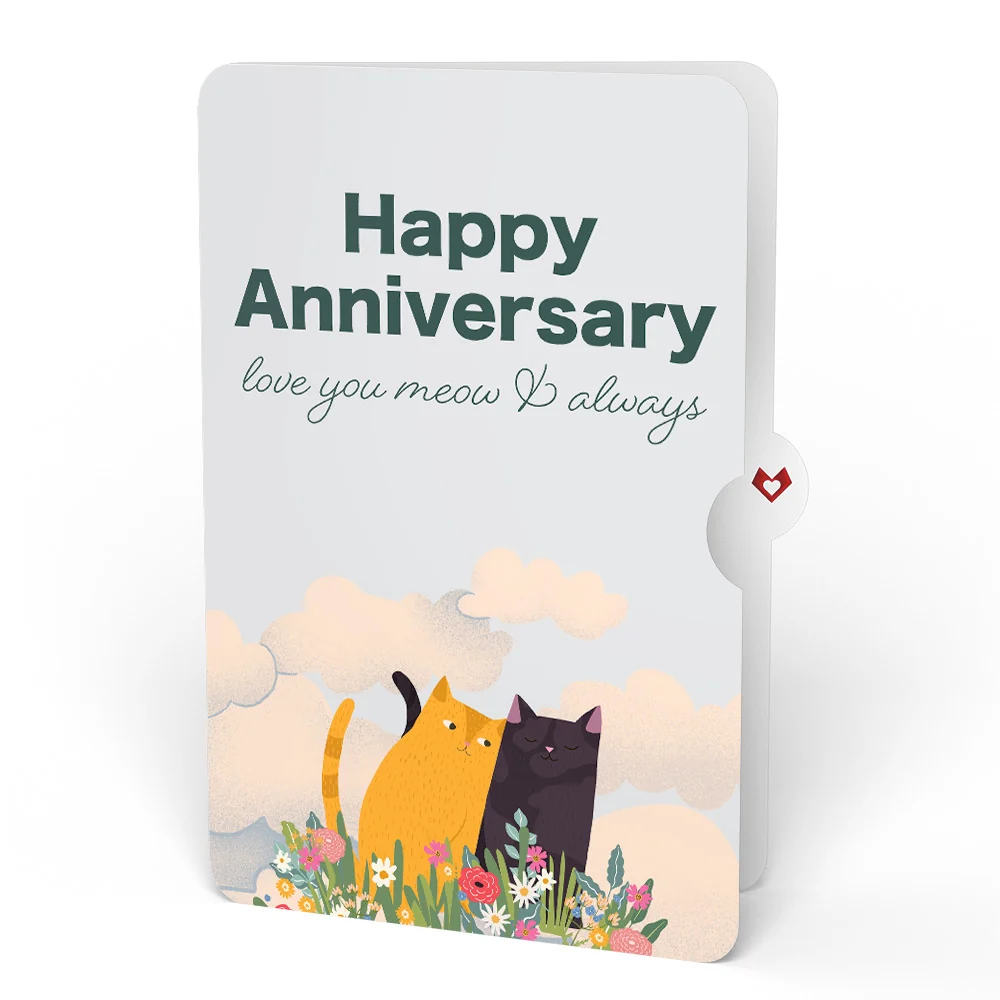 Lovepop Feline Fancy Anniversary Glitter Bouquet and Lovey Cats Love You Meow Sentiment Set Vase - Image 4