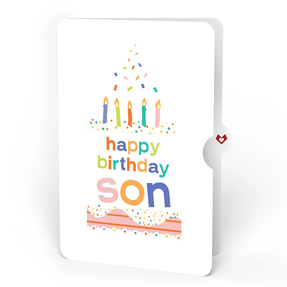 Lovepop Happy Birthday to You! Confetti Cake Pop-Up Card and Sentiment Set for Son Candle - Image 4