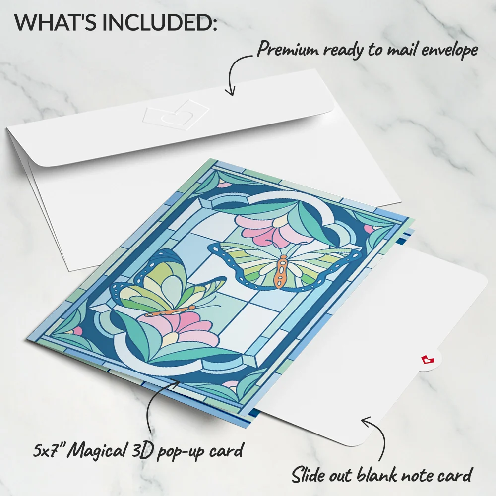 Lovepop Stained Glass Butterfly Light-Up Pop-Up Card - Image 6