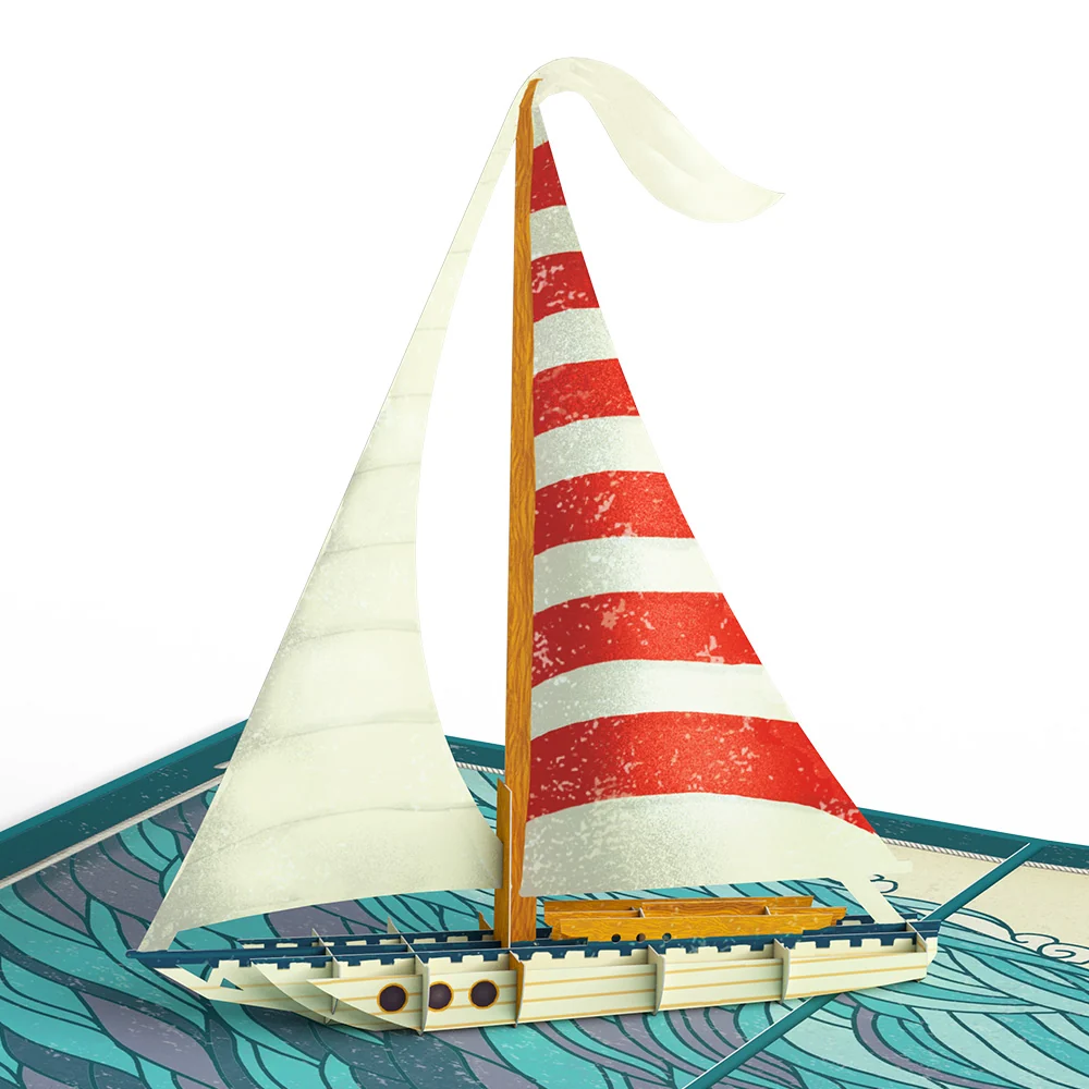 Lovepop Sailboat on the Horizon Father's Day Pop-Up Card and Sentiment Set for Son - Image 3