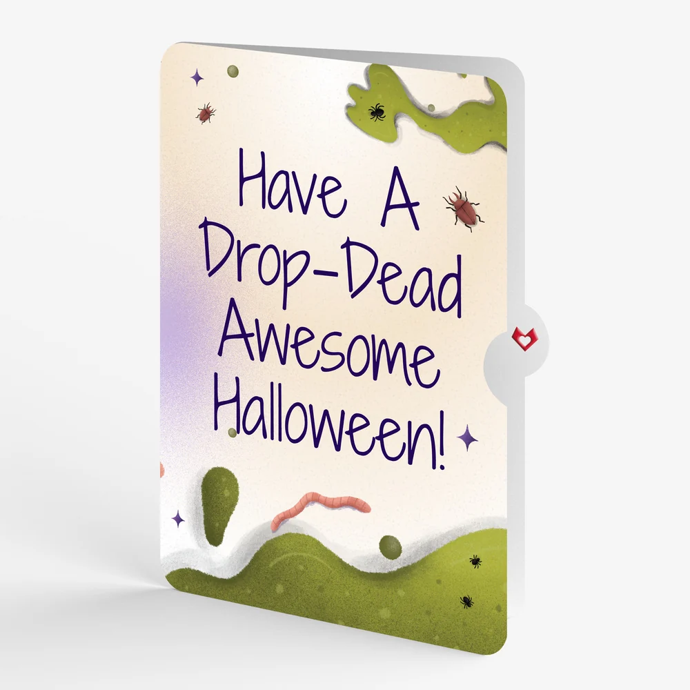 Lovepop Keep it Creepy Halloween Skull Music and Light Pop-Up Card and Drop-Dead Awesome Sentiment Set Candle - Image 4