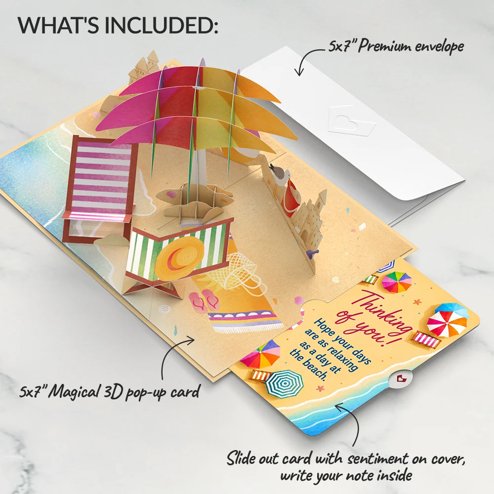 Lovepop Perfect Beach Day Thinking of You Pop-Up Card and Sentiment Set Chair - Image 2