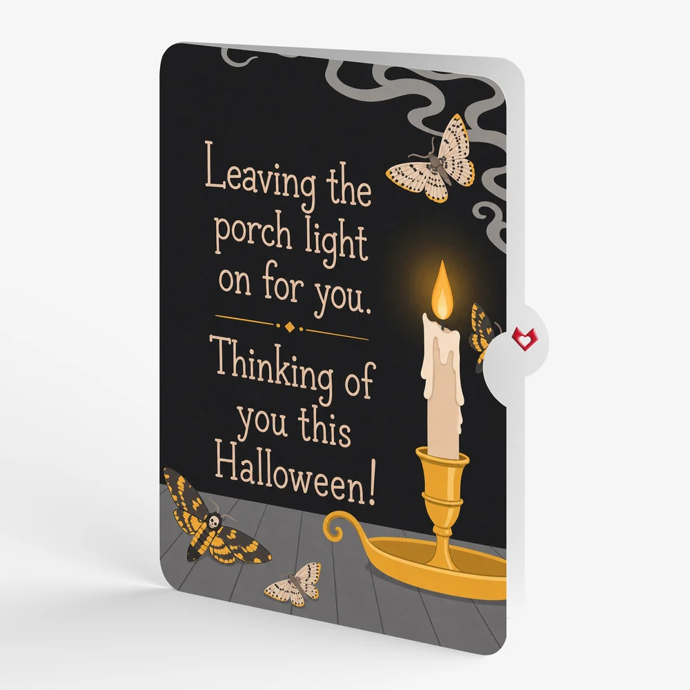 Lovepop Halloween Candlelight Light-Up Pop-Up Card and Porch Light Sentiment Set Candle - Image 4