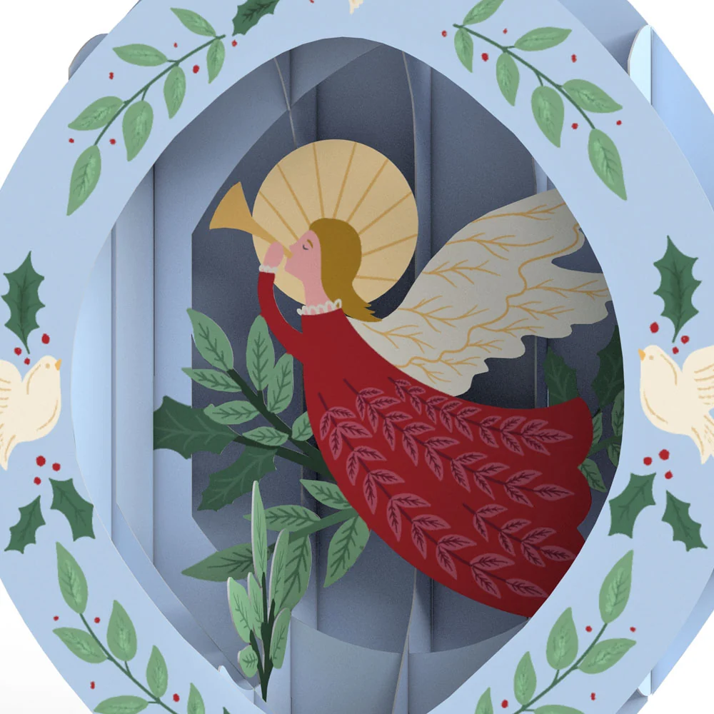 Lovepop Joy to the World Angel Classic Ornament Card - Image 3
