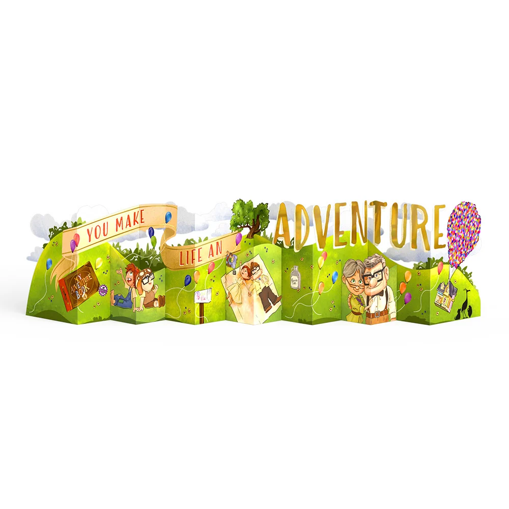 Lovepop Disney and Pixar Up You Make Life an Adventure Loooooong Card (Expands to 2 feet) - Image 3